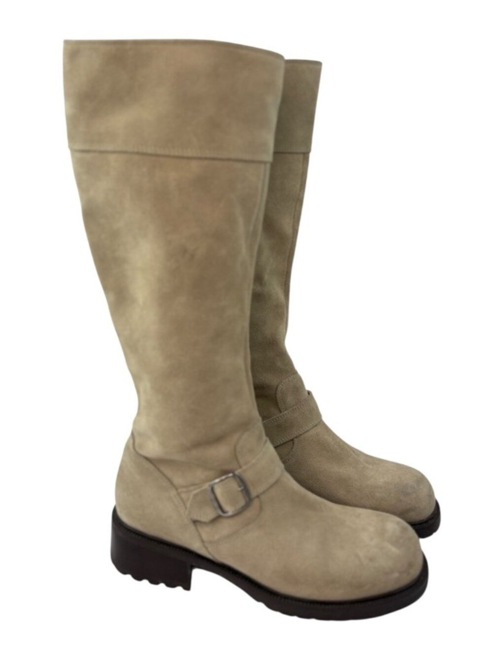 -J. Crew Boots Womens Size 9 Suede Leather Mid Calf Quiet Luxury Old Money Italy
